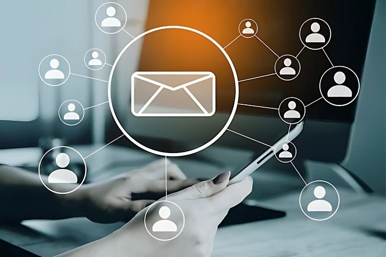 Graphic illustrating Digital Omnicon's expert email marketing services driving ROI for US businesses