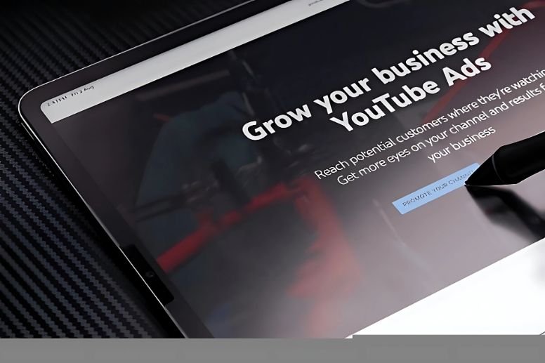 Conceptual graphic illustrating YouTube Ads Management services offered by Digital Omnicon for USA clients.